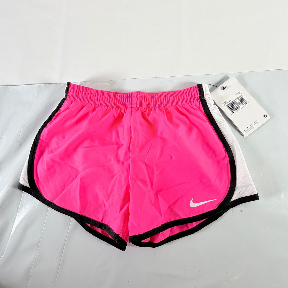Nike Girls Dri-FIT Tempo Running Shorts Hyper Pink White 6X New